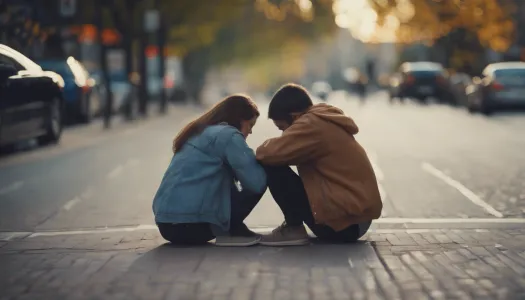 A supportive friend comforting someone who is sad, Photographic