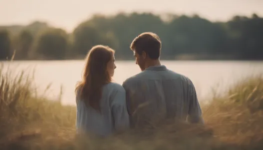 A serene couple enjoying a peaceful moment together, Enhance