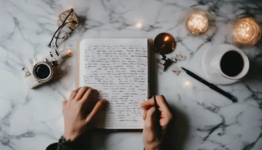 A person journaling and reflecting on their feelings